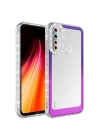 Xiaomi Redmi Note 8 Kılıf Simli ve Renk Geçiş Tasarımlı Lens Korumalı Zore Park Kapak