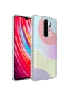 Xiaomi Redmi Note 8 Pro Kılıf Airbag Kenarlı Renkli Desenli Silikon Zore Elegans Kapak