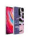 Xiaomi Redmi Note 8 Pro Kılıf Airbag Kenarlı Renkli Desenli Silikon Zore Elegans Kapak