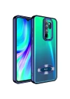 Xiaomi Redmi Note 8 Pro Kılıf Kamera Korumalı Logo Gösteren Zore Omega Kapak