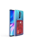 Xiaomi Redmi Note 8 Pro Kılıf Kartlıklı Şeffaf Zore Setra Clear Silikon Kapak