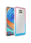 Xiaomi Redmi Note 9 Pro Kılıf Simli ve Renk Geçiş Tasarımlı Lens Korumalı Zore Park Kapak