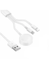 Zore Akıllı Saat 3 in 1 Lightning-Type-C-Wireless USB Şarj Kablosu