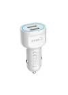 Zore CC-01 Hızlı Şarj Özellikli LED Işıklı Dual USB Araç Şarj Başlığı 18W