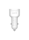 Zore CC-02 Hızlı Şarj Özellikli LED Işıklı QC 3.0 USB-A ve Type-C PD Araç Şarj Başlığı PD 20W