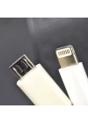 Zore Çiftli Lightning-Micro Kısa Usb Kablo