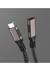 Zore Extension USB3.2 Type-C PD Uzatma Kablosu 100W 20Gbps 4K@60Hz 0.2 Metre