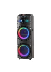 Zore GD-2016 Dijital LED Göstergeli FM Radyolu Mikrofonlu RGB TWS Çift 12 inç Stereo Bass Kablosuz Karaoke Hoparlör