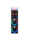 Zore GD-2126 Dijital LED Göstergeli FM Radyolu Mikrofonlu RGB TWS Çift 12 inç Stereo Bass Kablosuz Karaoke Hoparlör