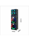 Zore GD-2126 Dijital LED Göstergeli FM Radyolu Mikrofonlu RGB TWS Çift 12 inç Stereo Bass Kablosuz Karaoke Hoparlör