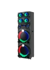 Zore GD-2126 Dijital LED Göstergeli FM Radyolu Mikrofonlu RGB TWS Çift 12 inç Stereo Bass Kablosuz Karaoke Hoparlör