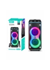 Zore GD-2606 Dijital LED Göstergeli FM Radyolu Mikrofonlu RGB TWS Çift 6.5 inç Stereo Bass Kablosuz Karaoke Hoparlör