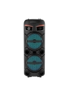 Zore GD-2809 Dijital LED Göstergeli FM Radyolu Mikrofonlu RGB TWS Çift 8 inç Stereo Bass Kablosuz Karaoke Hoparlör