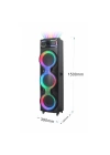 Zore GD-3126 Dijital LED Göstergeli Mikrofonlu RGB TWS Üçlü 10 inç Stereo Bass Kablosuz Karaoke Hoparlör