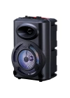 Zore GD-903 Dijital LED Göstergeli FM Radyolu Mikrofonlu RGB TWS 8 inç Stereo Bass Kablosuz Karaoke Hoparlör