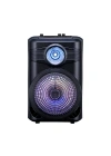 Zore GD-904 Dijital LED Göstergeli FM Radyolu Mikrofonlu RGB TWS 8 inç Stereo Bass Kablosuz Karaoke Hoparlör