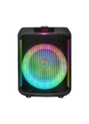 Zore GD-907 Dijital LED Göstergeli FM Radyolu Mikrofonlu RGB TWS 8 inç Stereo Bass Kablosuz Karaoke Hoparlör