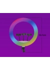 Zore LJJ18 RGB Light 45cm Işıklı Telefon Tutucu Ring Light