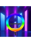 Zore LJJ22 RGB Light 56cm Işıklı Telefon Tutucu Ring Light