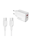 Zore Play Serisi PL07 Type-C to Type-C 2in1 PD Seyahat Şarj Aleti 20W
