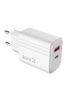 Zore Play Serisi PL07 Type-C to Type-C 2in1 PD Seyahat Şarj Aleti 20W