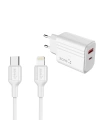 Zore Play Serisi PL08 Type-C to Lightning 2in1 PD Seyahat Şarj Aleti 20W
