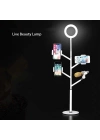 Zore Professional Live Stream Işıklı Telefon Tutucu Ring Light