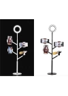 Zore Professional Live Stream Işıklı Telefon Tutucu Ring Light
