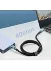 Zore QG01 Type-C to Type-C USB4 PD Data Kablosu 240W 40Gbps 8K@60Hz 0.2 Metre
