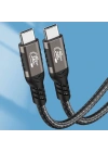 Zore QG01 Type-C to Type-C USB4 PD Data Kablosu 240W 40Gbps 8K@60Hz 1.2 Metre