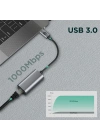 Zore QG03 USB-A to RJ45 USB3.0 Ethernet Dönüştürücü Kablo 1000Mbps 22cm