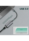 Zore QG03 USB-A to RJ45 USB3.0 Ethernet Dönüştürücü Kablo 1000Mbps 22cm