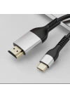 Zore QG06 8K 60 Hz Görüntü Kalitesi Type-C to HDMI Kablo 1.8M
