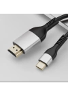 Zore QG06 8K 60 Hz Görüntü Kalitesi Type-C to HDMI Kablo 1.8M