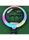 Zore RGB Light 45cm Işıklı Telefon Tutucu Ring Light