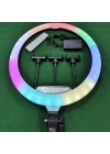 Zore RGB Light 45cm Işıklı Telefon Tutucu Ring Light