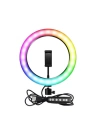 Zore RGB MJ-33 Işıklı Telefon Tutucu Ring Light