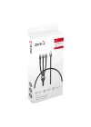 ​Zore Shira Serisi 3in1 USB Kablo 30cm