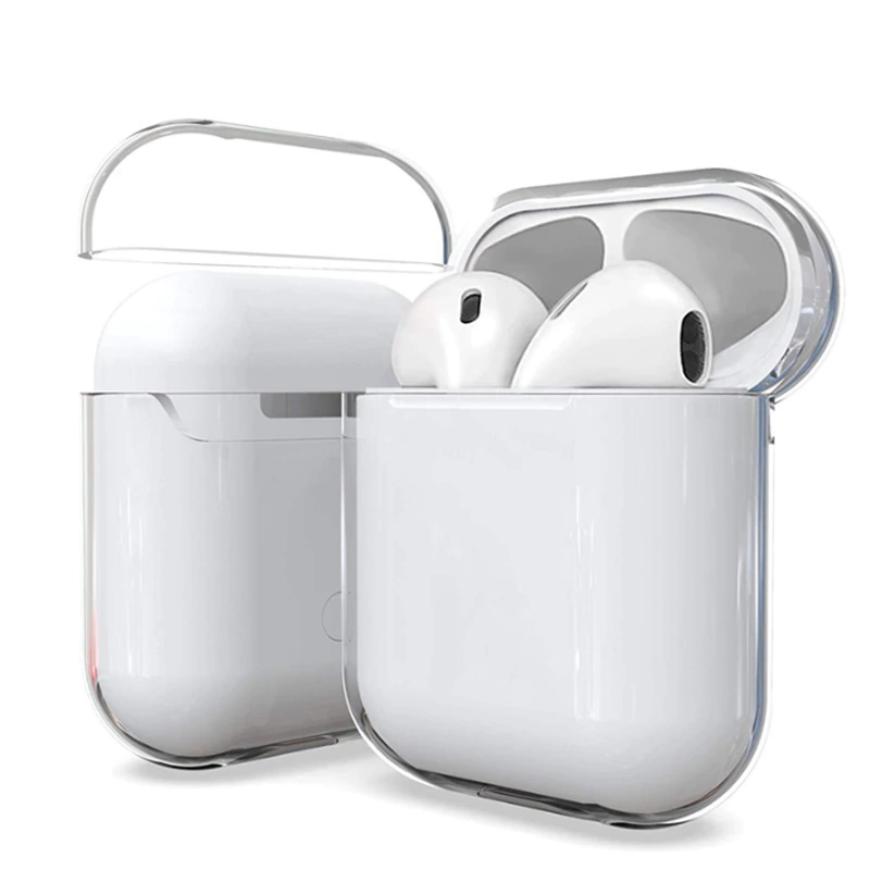 More TR Apple Airpods Kılıf Şeffaf Sert Kristal Zore Airbag 14 Kılıf