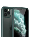 Apple iPhone 11 Pro Kılıf Zore Dor Silikon Temperli Cam Kapak