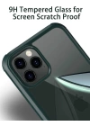 Apple iPhone 11 Pro Kılıf Zore Dor Silikon Temperli Cam Kapak