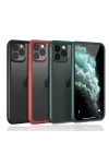 Apple iPhone 11 Pro Kılıf Zore Dor Silikon Temperli Cam Kapak