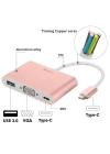 More TR Benks U20 Type-C to 3 in 1 Adaptör (Usb 3.0+VGA+Type-C)