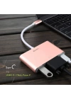 More TR Benks U20 Type-C to 3 in 1 Adaptör (Usb 3.0+VGA+Type-C)