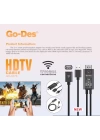 Go Des GD-8276 Wireless Display Dongle Phone Full HDTV Kablo