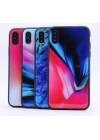 Apple iPhone X Kılıf Zore Ebruli Cam Kapak