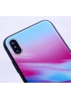 Apple iPhone X Kılıf Zore Ebruli Cam Kapak