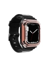 More TR Apple Watch 42mm Zore KRD-88 Sert PC Kasa Koruyuculu Silikon Kordon