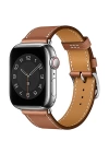 More TR Apple Watch Ultra 49mm Kordon Wiwu Attleage Watchband Hakiki Deri Strap Kayış