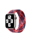 More TR Apple Watch Ultra 49mm Kordon Wiwu Braided Solo Loop Contrast Color Medium Strap Kayış